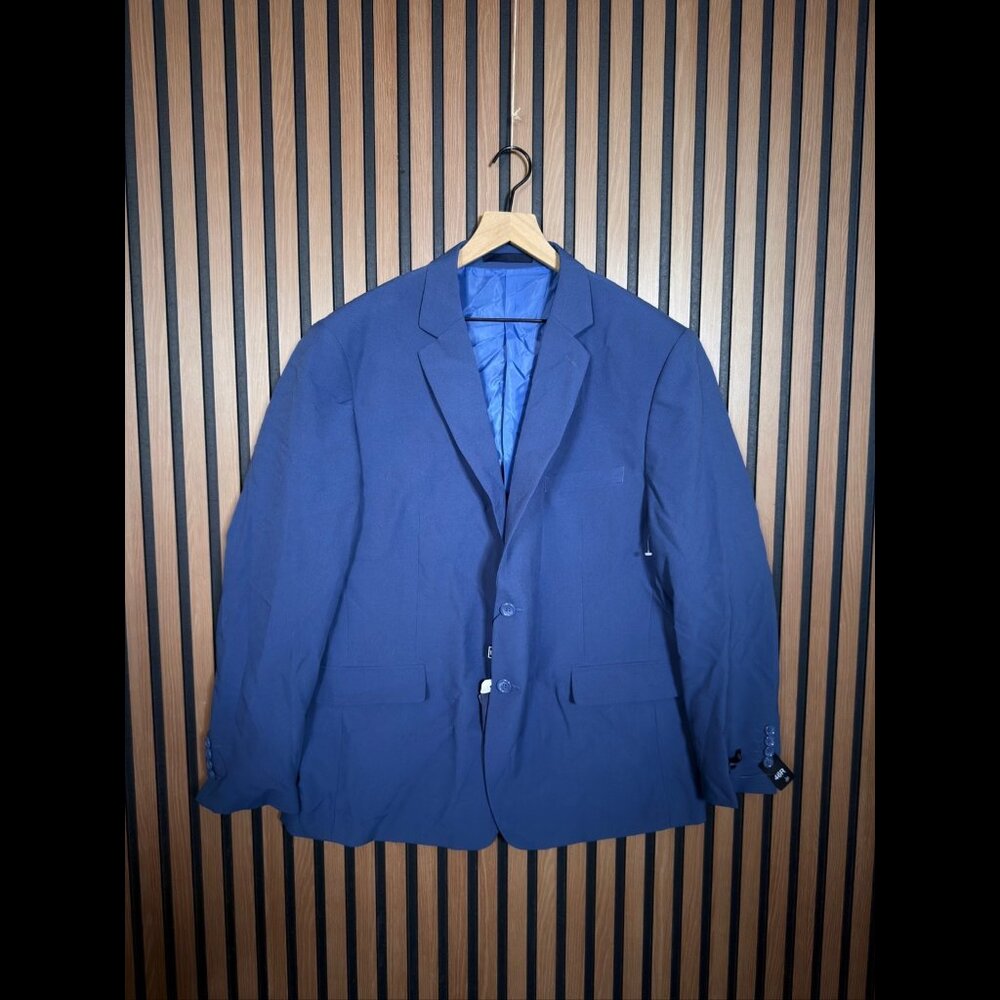BraveMan Blazer 46R Men’s Blue Classic Fit 2 Button Suit Jacket